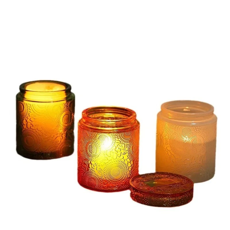 Candle Making Jars With Lids - 1pc Empty Glass Candle Cup Storage