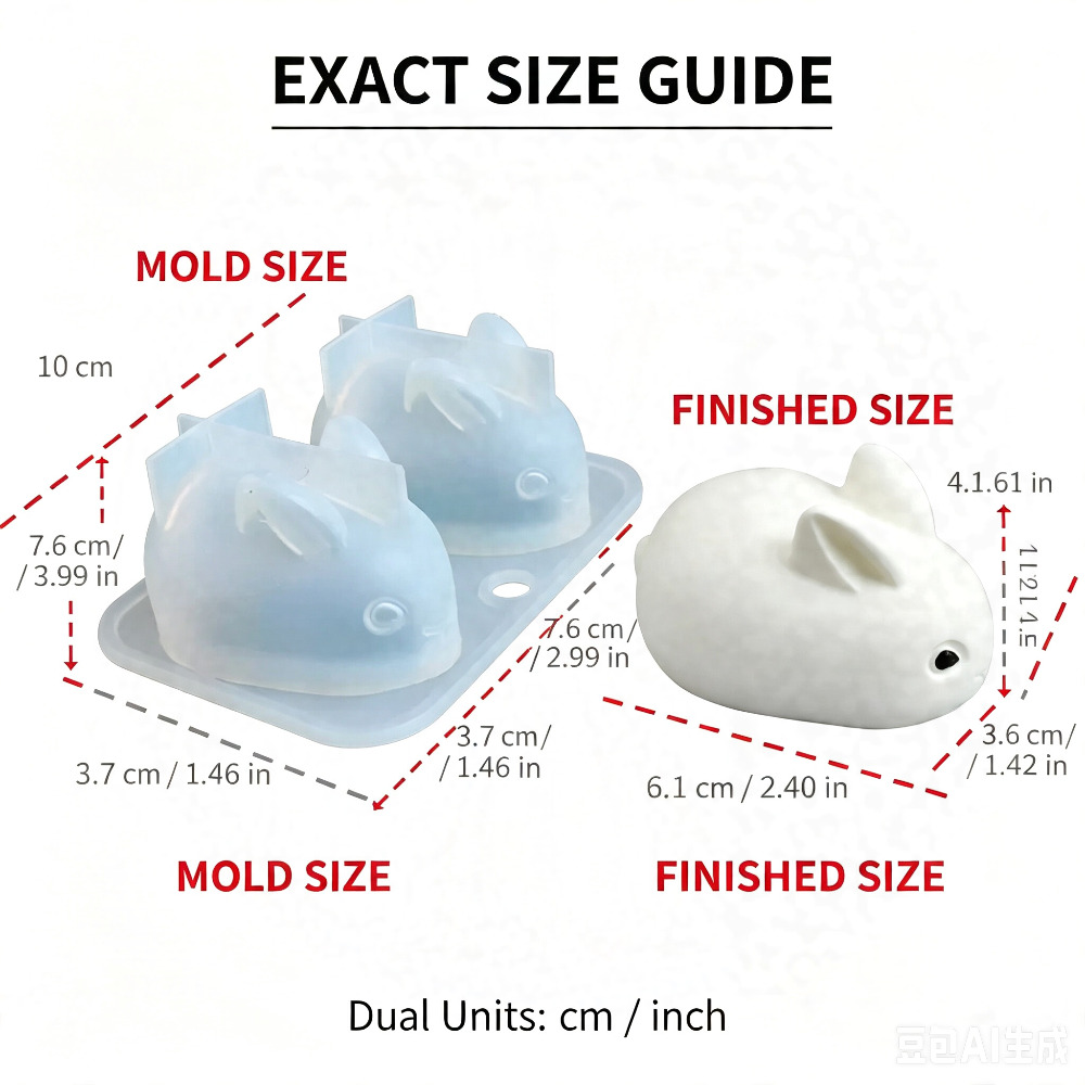 3D Mini Rabbit Silicone Mold F - Candle Making Tutorial 评论和价格
