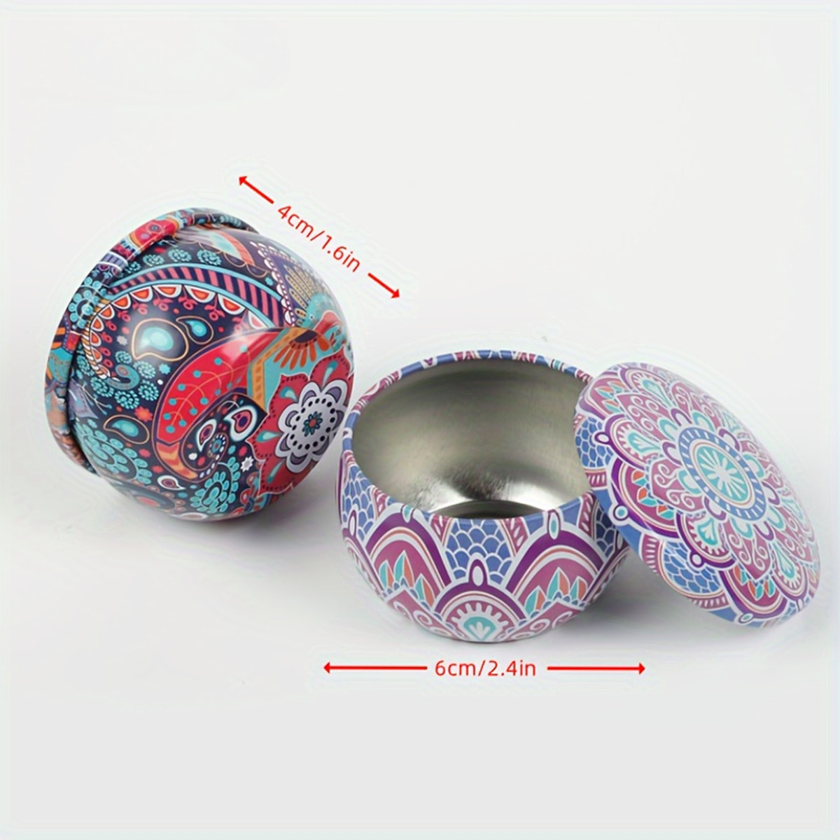 12pcs Premium Floral Printed C - Tin Container Lid 评论和价格