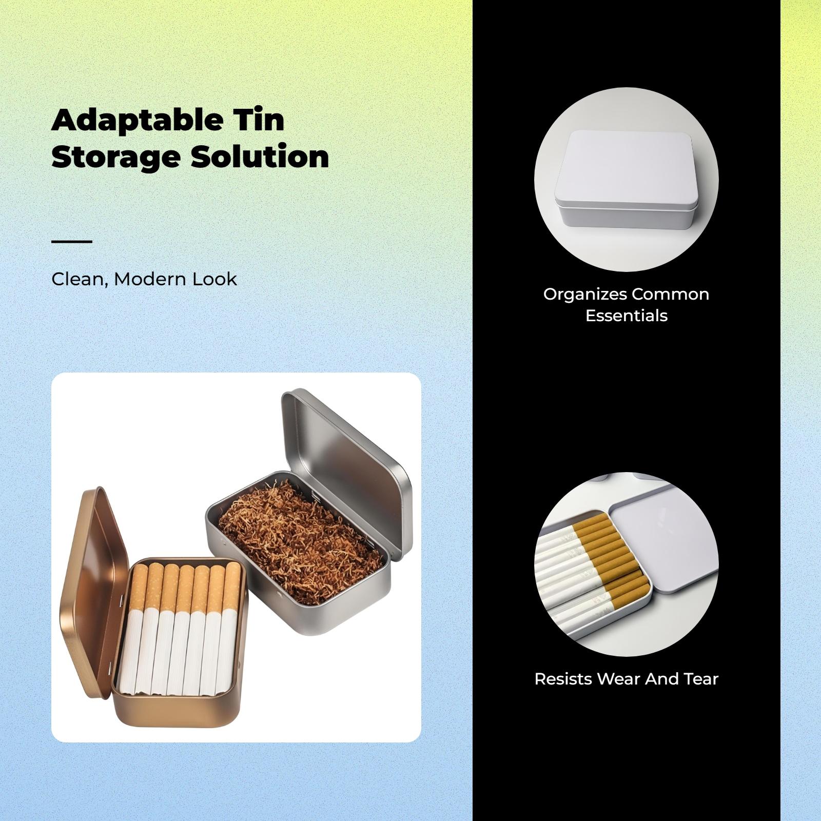 Cream Tin Metal Storage Box Se - Tin Container Lid 评论和价格