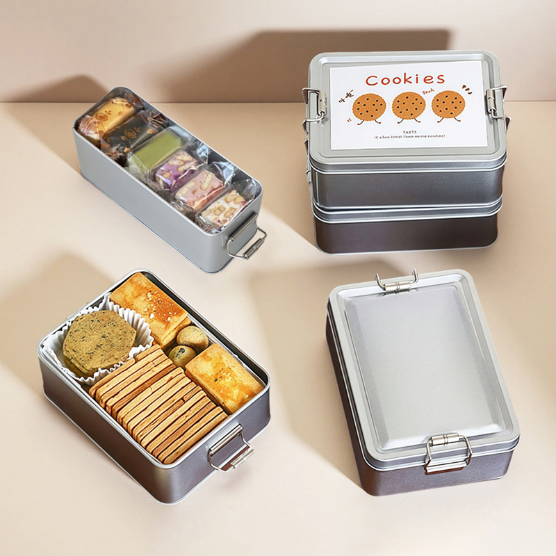 Rectangular Tinplate Cookie Ti - Tin Container Lid 评论和价格