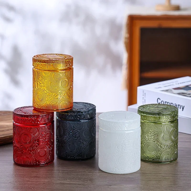 1pc Empty Glass Candle Cup Sto - Candle Making Jars With Lids 评论和价格