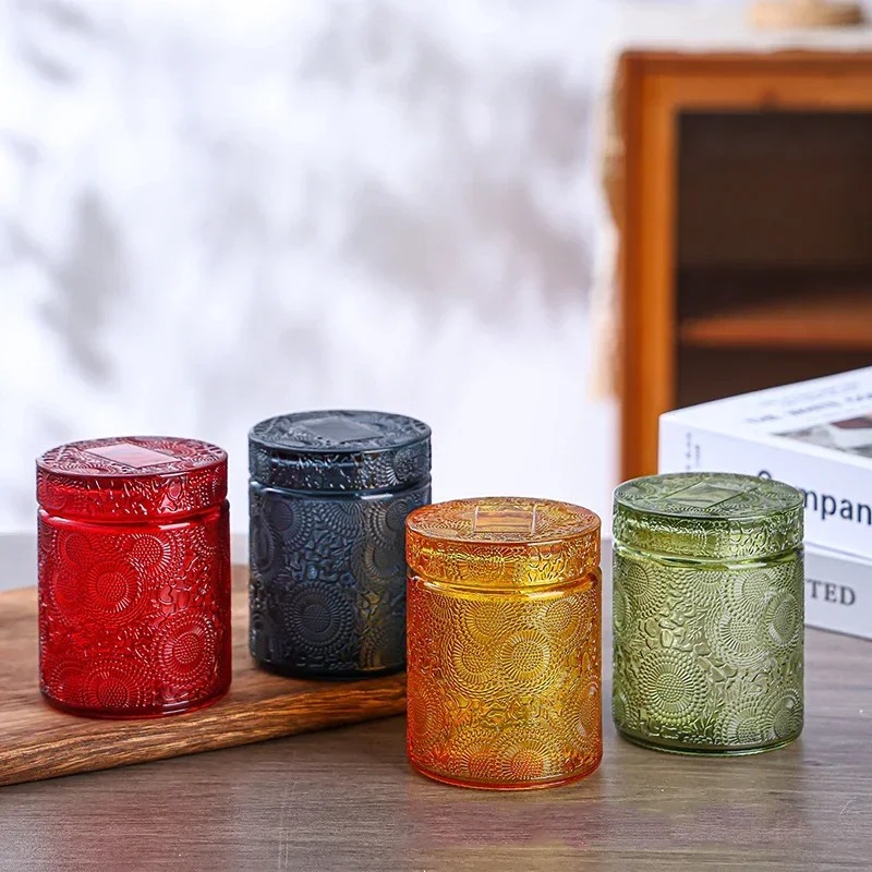 1pc Empty Glass Candle Cup Sto - Candle Making Jars With Lids 评论和价格